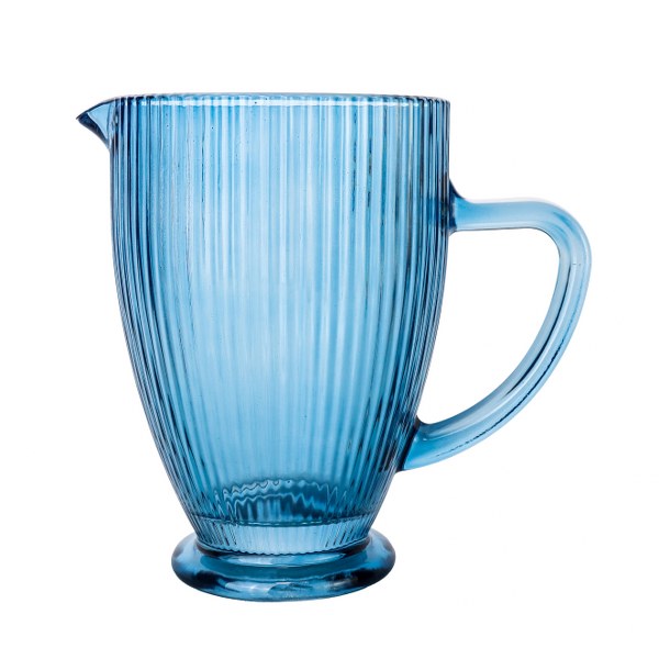 CRYSPO TRIO Κανάτα Νερού Γυάλινη Noris Blue 1,3lt CRYSPO TRIO 52.501.20 (Υλικό: Γυαλί, Χρώμα: Μπλε) - CRYSPO TRIO - 52.501.20